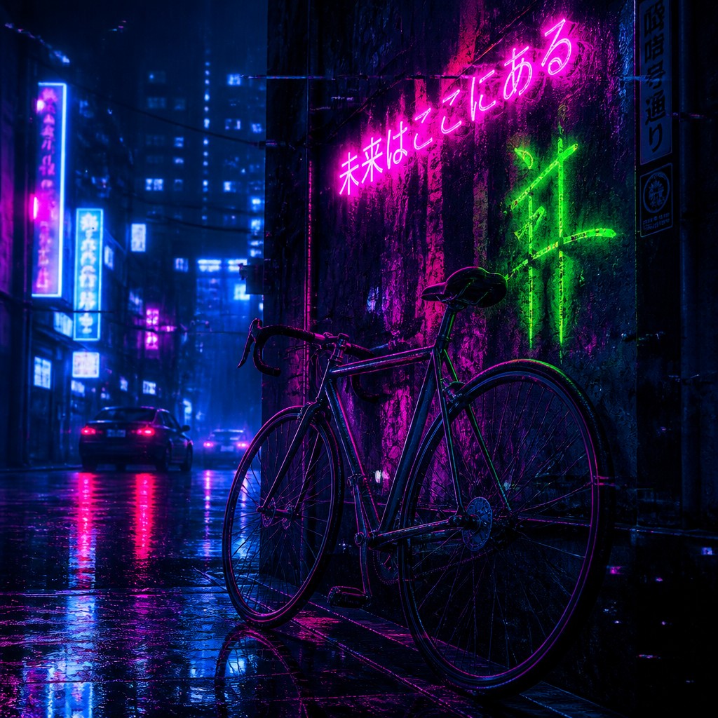 bicyle resting against a wall