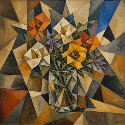 bouquet of flowers in a glass vase