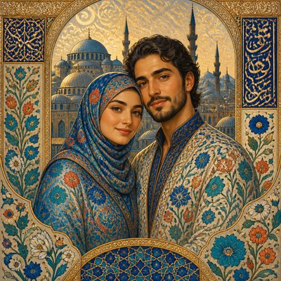 portrait of two people together