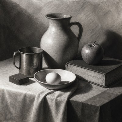 still life with everyday objects