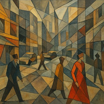 urban street with city activity