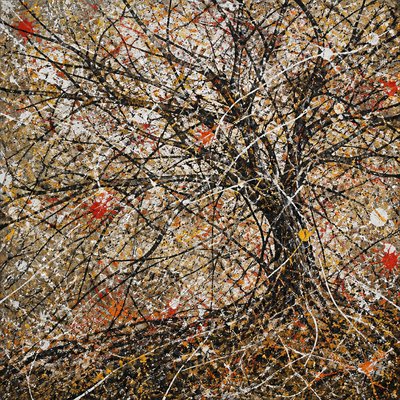 a tree in nature — Action Painting Art Style