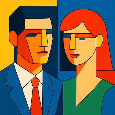 portrait of two people together