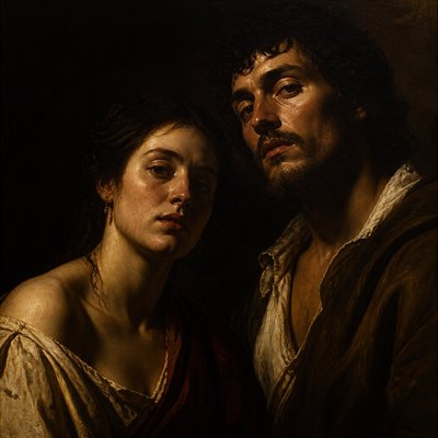 portrait of two people together