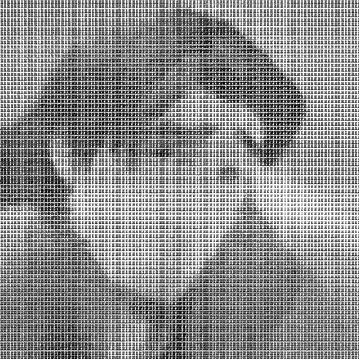 a black and white photo of a man in a suit