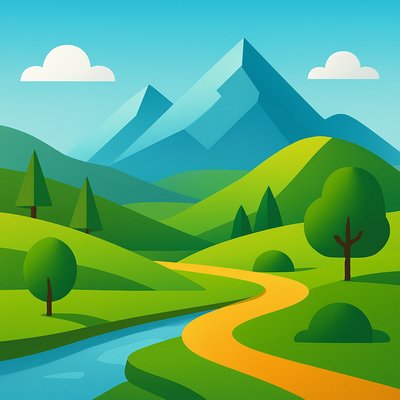 wide landscape with natural scenery
