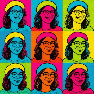 Celebrity Portrait Pop Art Style Style Transfer Example