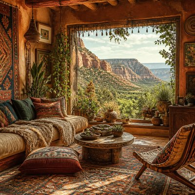wide landscape with natural scenery — Bohemian Interior Design