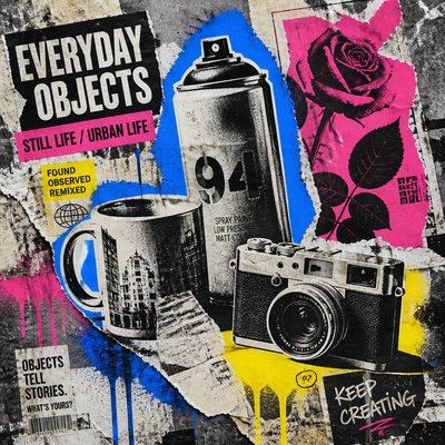 still life with everyday objects — Street Art Poster Design