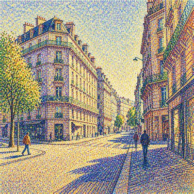 Pointillist Impressionism Art Style Style Transfer Example
