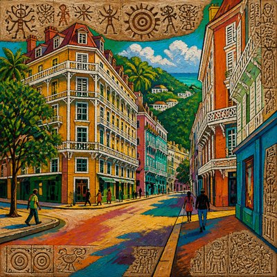 Jamaican Art Style Style Transfer Example
