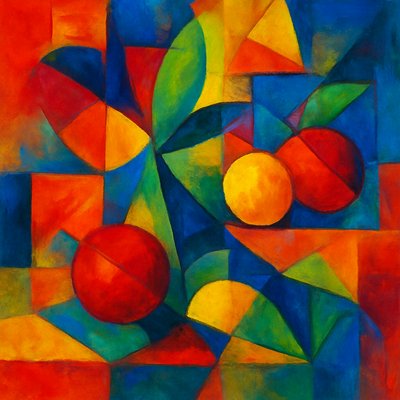 still life arrangement of fruits and flowers