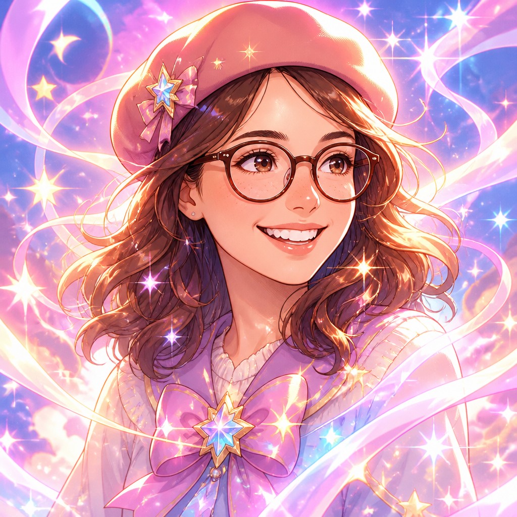 Magical Girl Anime Art Style Description Style Transfer Example