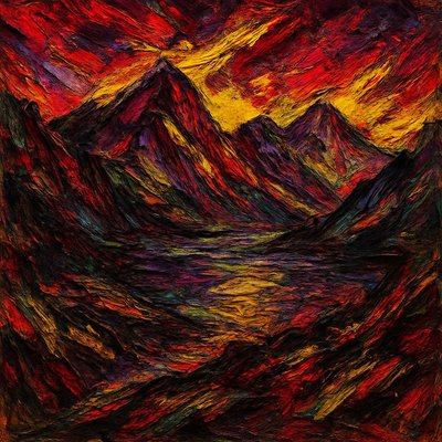 serene landscape with mountains and water