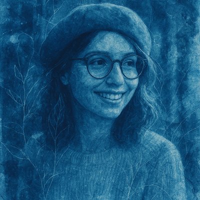 Cyanotype Dreamscape Style Transfer Example