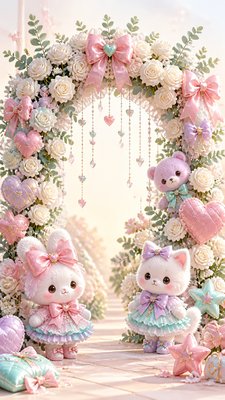 an arch of white roses and eucalyptus in soft morning light, elegant vertical composition with open space, no text