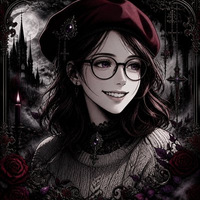 Dark Gothic Anime Art Style Style Transfer Example