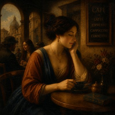 cozy cafe interior with warm lighting