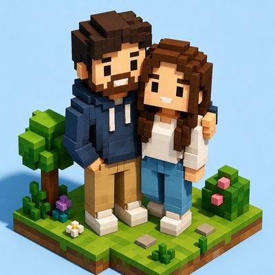 portrait of two people together