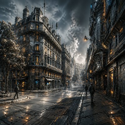 Mecha Sci-Fi Art Style Transfer Example