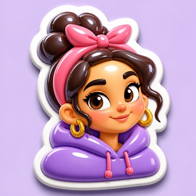 3D Puffy Sticker Design example