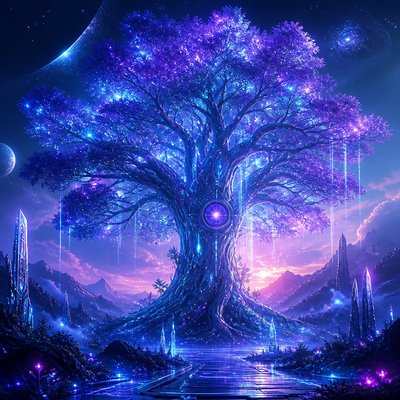 a tree in nature — Sci-Fi Fantasy Art