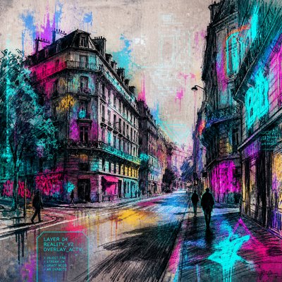 Augmented Reality Graffiti Style Transfer Example