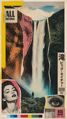 towering waterfall cascading down a cliff