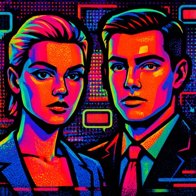 portrait of two people together