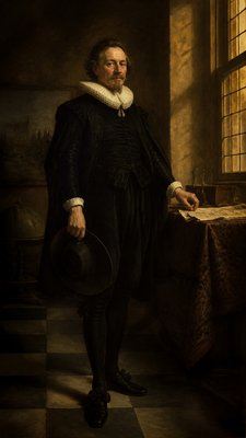 full-length portrait of an elegant figure