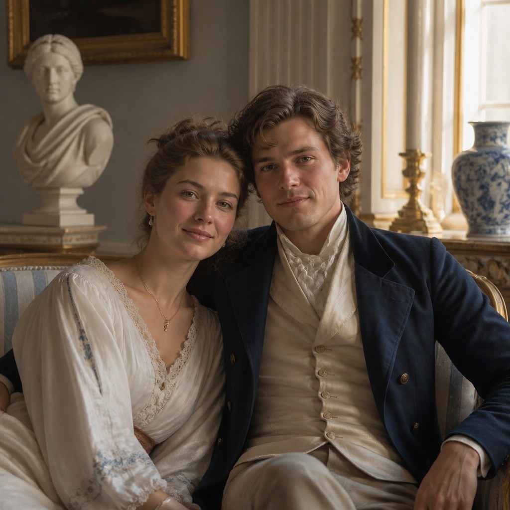 portrait of two people together — Copenhagen Art Style