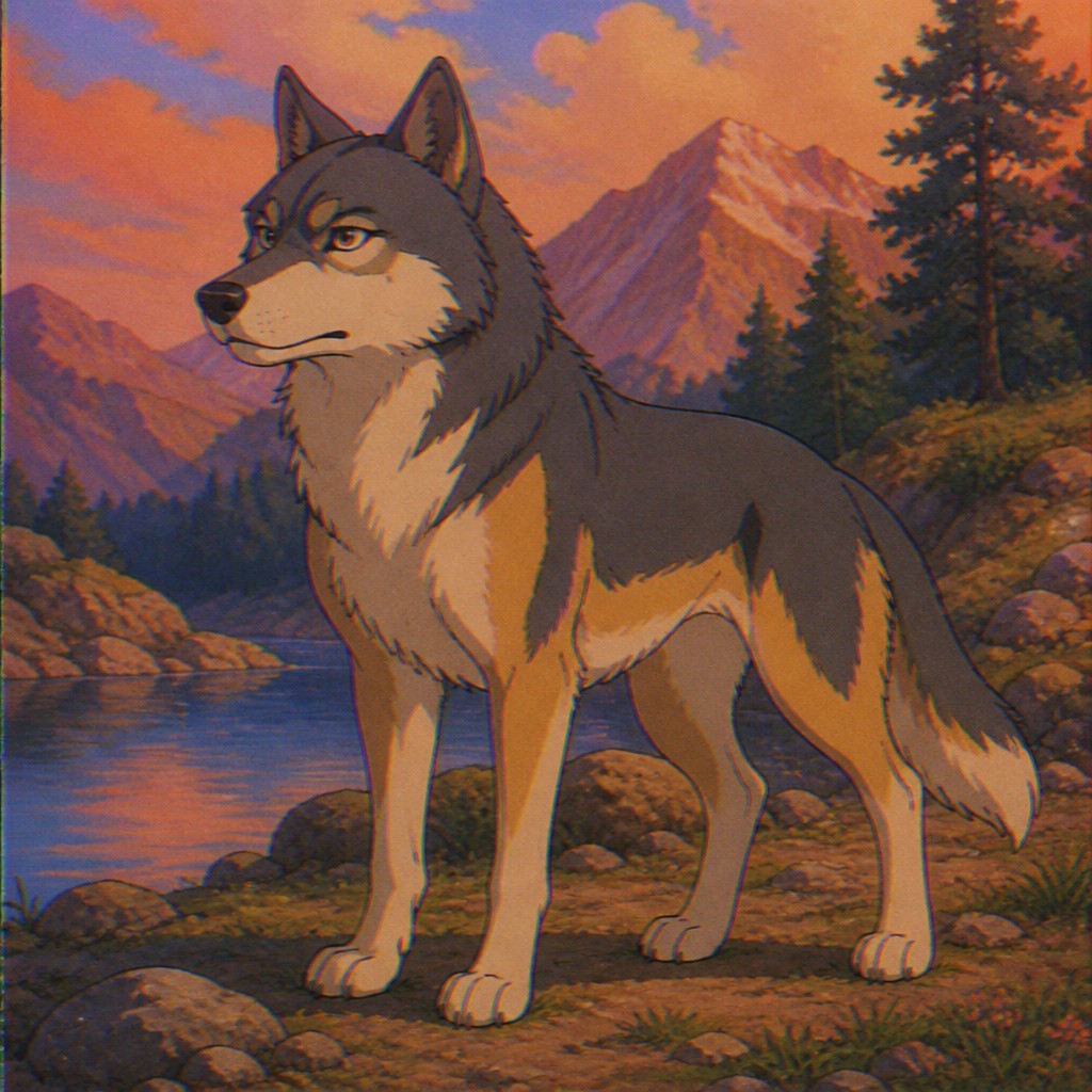 animal standing in natural pose