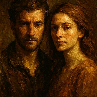 portrait of two people together