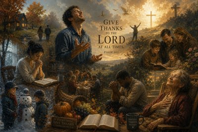 Giving thanks to the Lord at all times and seasons of life

