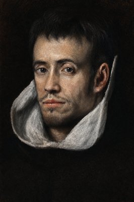 a painting of a man with a scarf around his neck