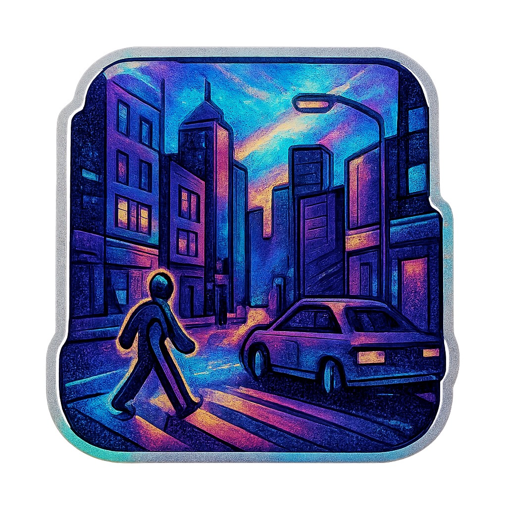 urban street with city activity