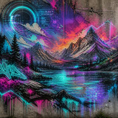 serene landscape with mountains and water