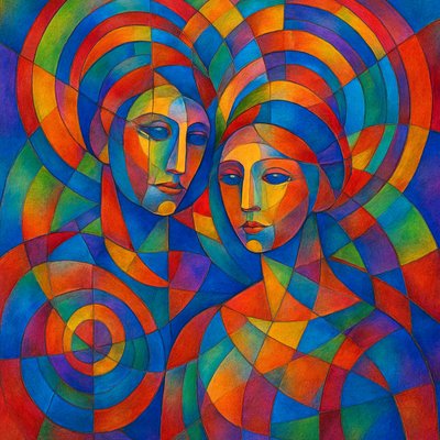 portrait of two people together