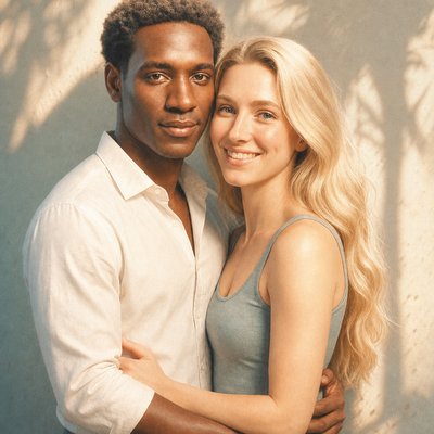 a man and a woman standing next to each other