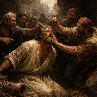 “They have gaped upon me with their mouth; they have smitten me upon the cheek reproachfully; they have gathered themselves together against me.” (Job 16:10, KJV)
