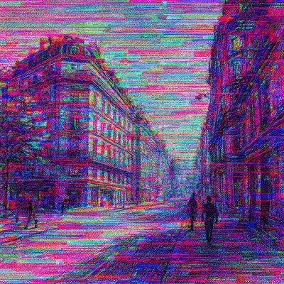 Glitch Art Style Style Transfer Example