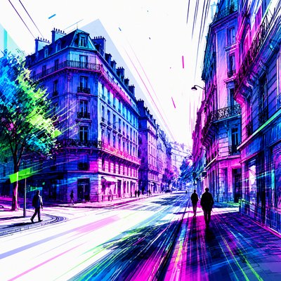 Motion Graphics Digital Art Style Style Transfer Example