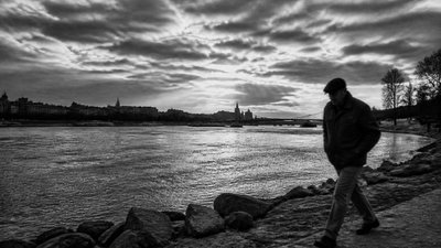 sweeping panoramic landscape with a dramatic sky