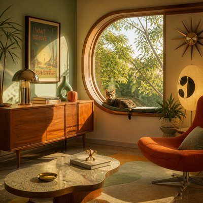 a cat lounging in a sunlit window