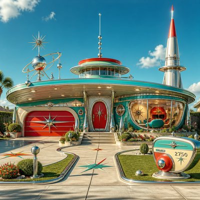 house with front view — Atompunk Aesthetic