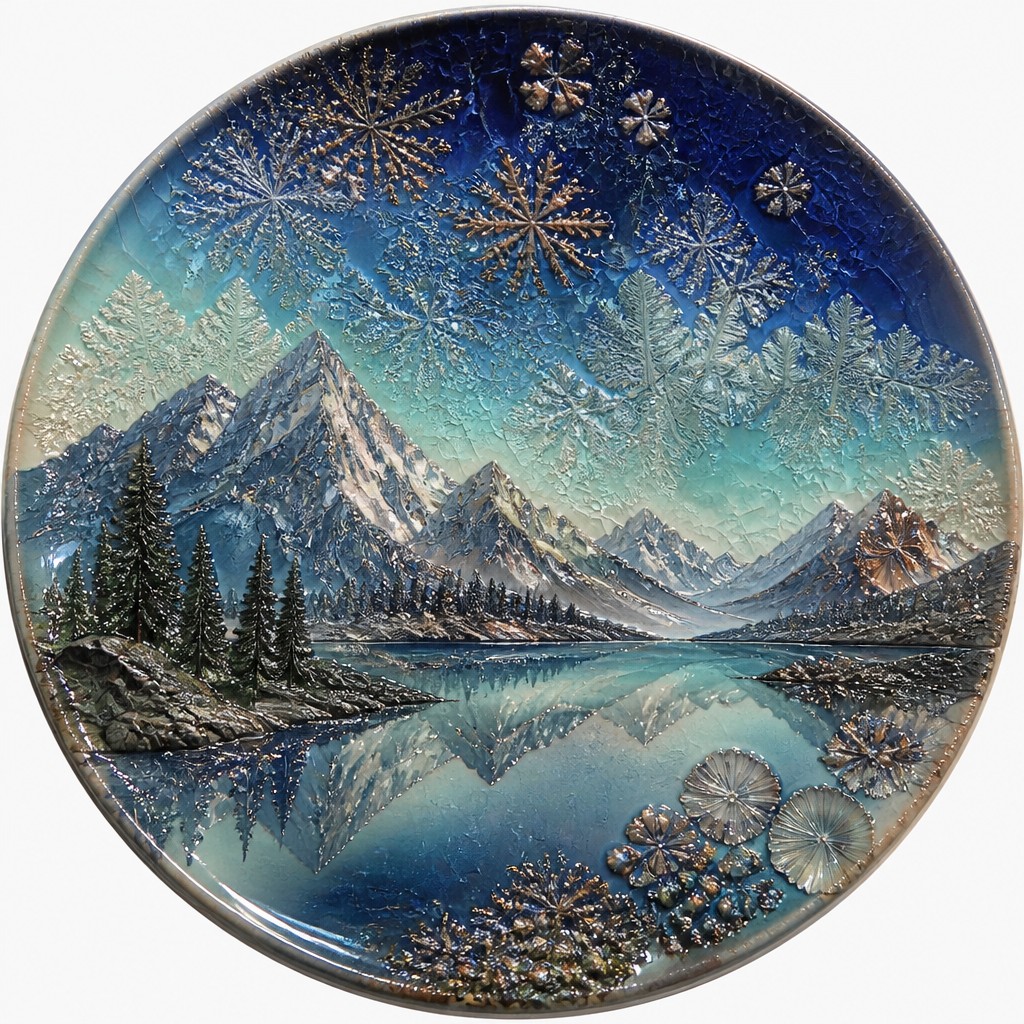 serene landscape with mountains and water
