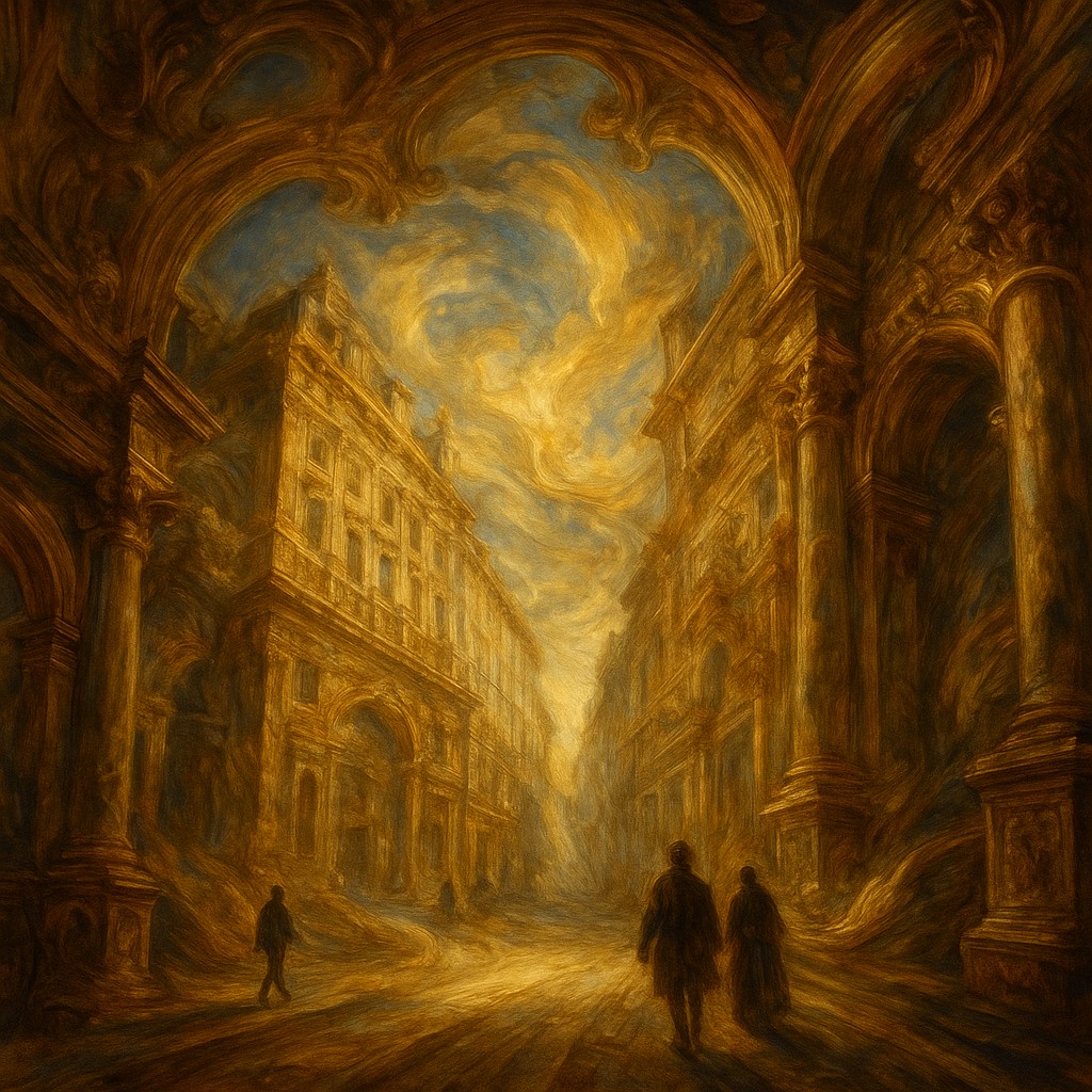 Illusionistic Architecture Baroque Art Style Style Transfer Example