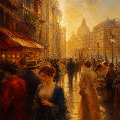 urban street with city activity