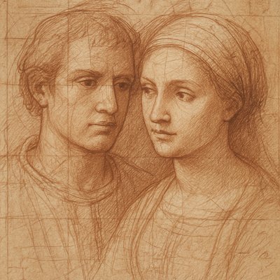 portrait of two people together