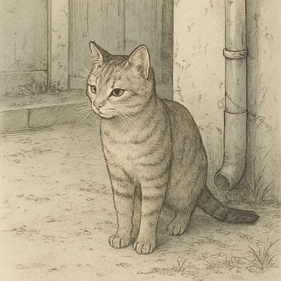 animal standing in natural pose